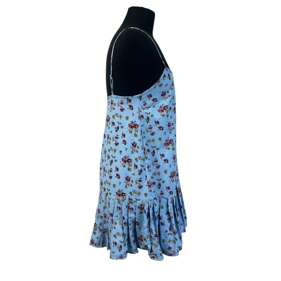 Urban Outfitters Camille Mini Dress S Blue Sleeveless Floral - Picture 10 of 13